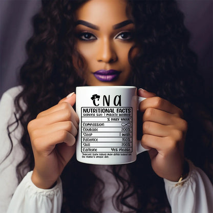 Nurse Nutritional Facts Mug – Funny & Heartwarming Gift for Nurses Branded Kreations