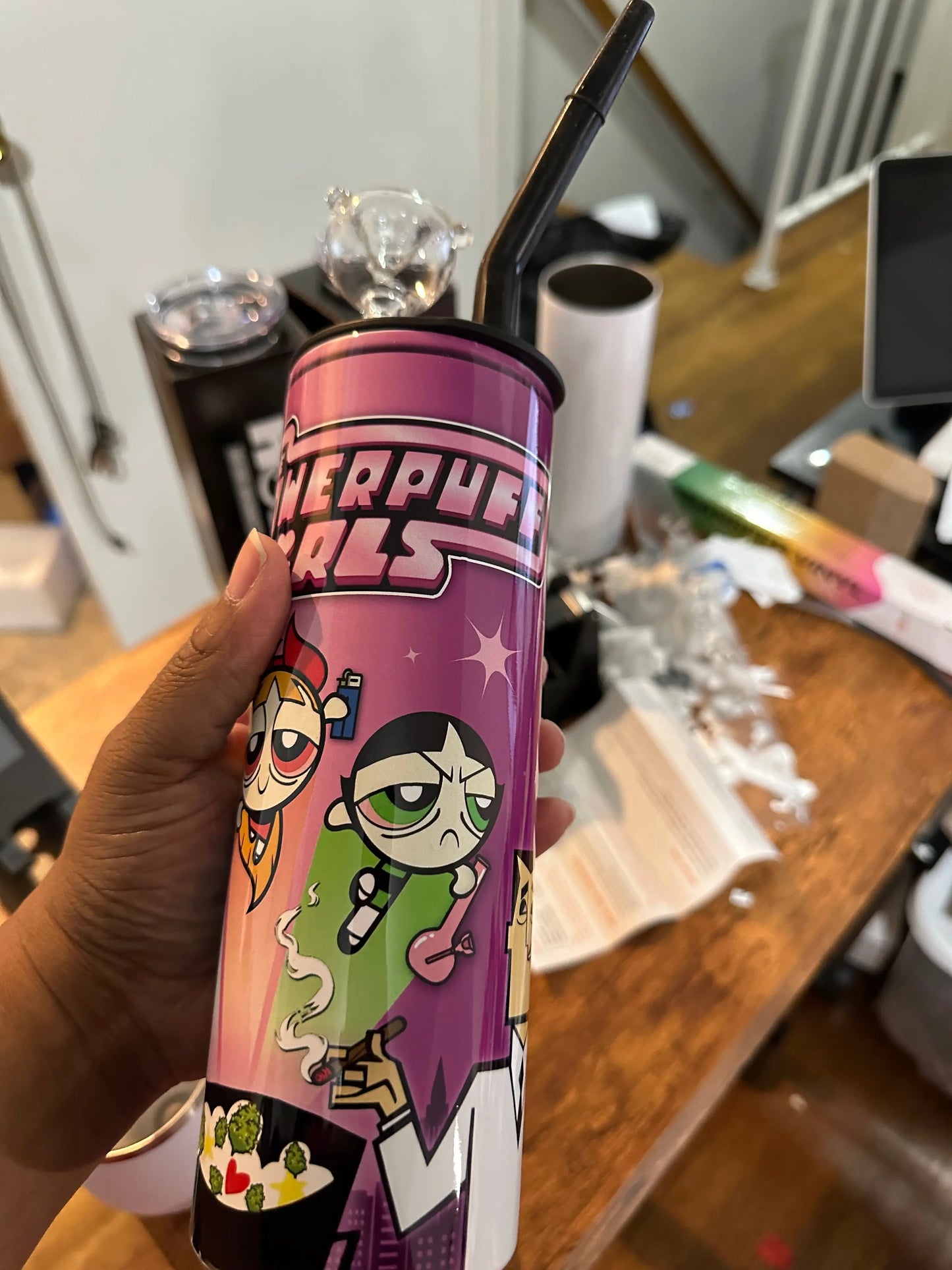 PUFF PUFF POWER HOOKAH TUMBLER Branded Kreations Kraft Boutique