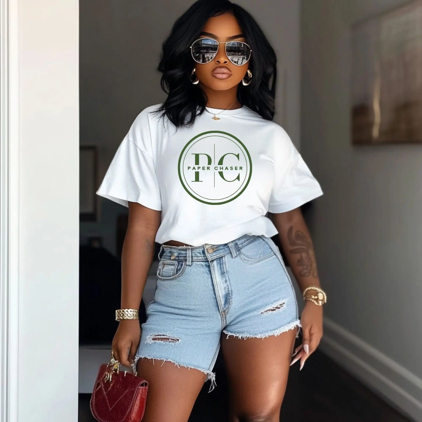"Paper Chaser" T-Shirt – Hustler Mindset Graphic Tee for Entrepreneurs Branded Kreations Kraft Boutique