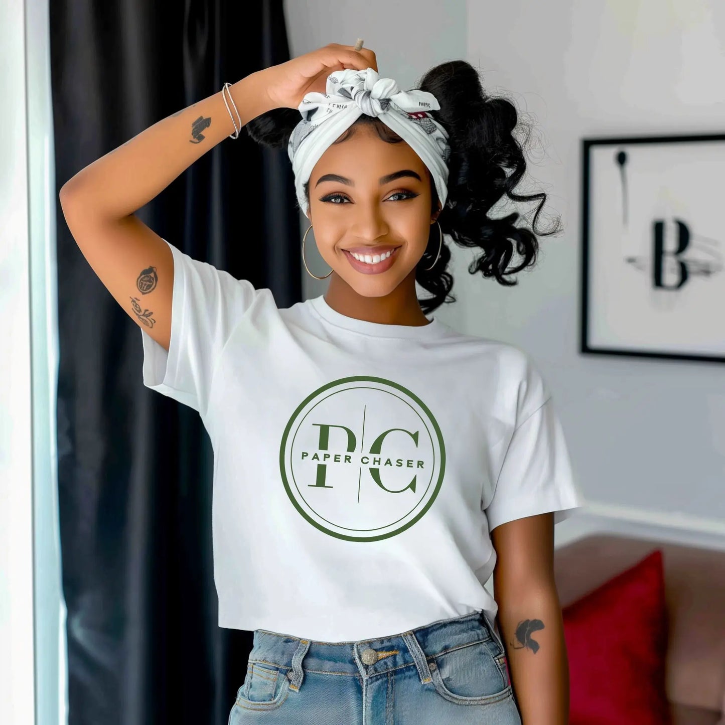 "Paper Chaser" T-Shirt – Hustler Mindset Graphic Tee for Entrepreneurs Branded Kreations Kraft Boutique