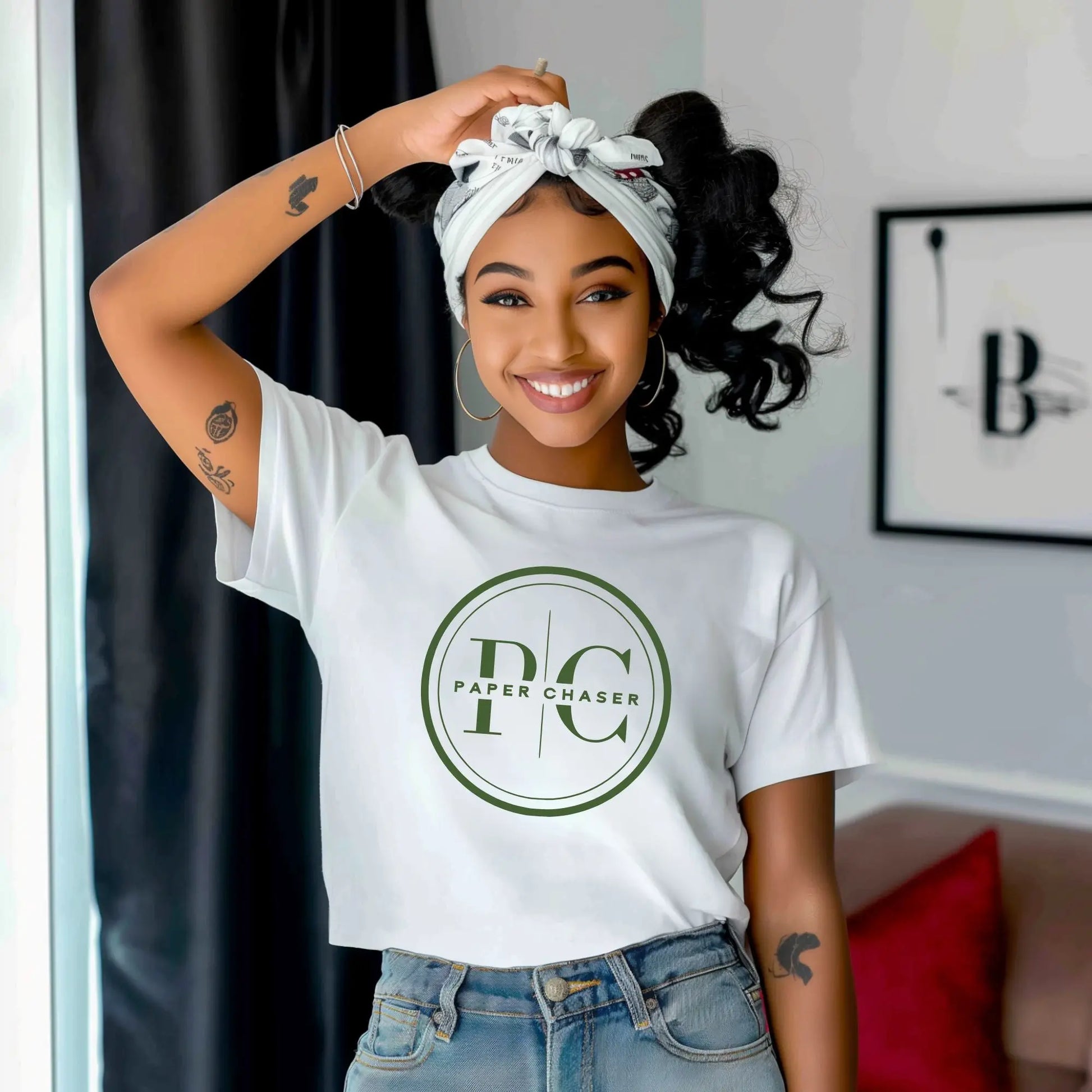 "Paper Chaser" T-Shirt – Hustler Mindset Graphic Tee for Entrepreneurs Branded Kreations Kraft Boutique