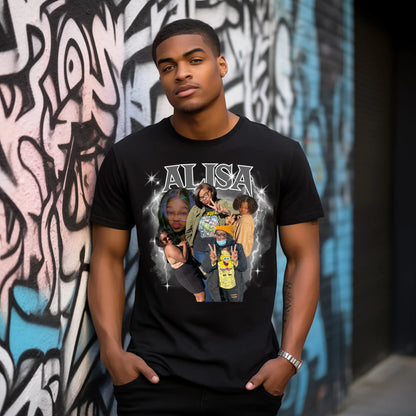 Personalized Custom Photo Collage T-Shirt - Memorial, Family, & Tribute Tee Branded Kreations Kraft Boutique