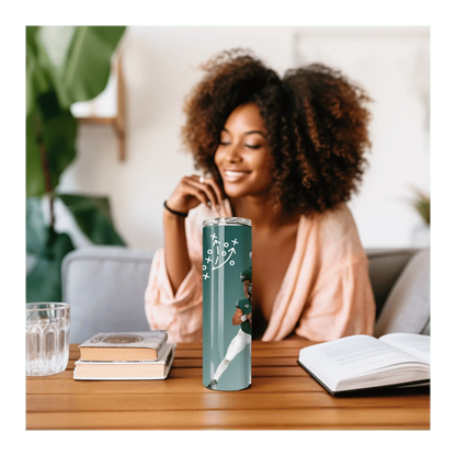 Philadelphia Eagles Tumbler | 20oz Football Player Cup | Game Day Sports Fan Drinkware | Jalen Hurts Inspired Skinny Tumbler | Eagles Gift for Her or Him Product vendor