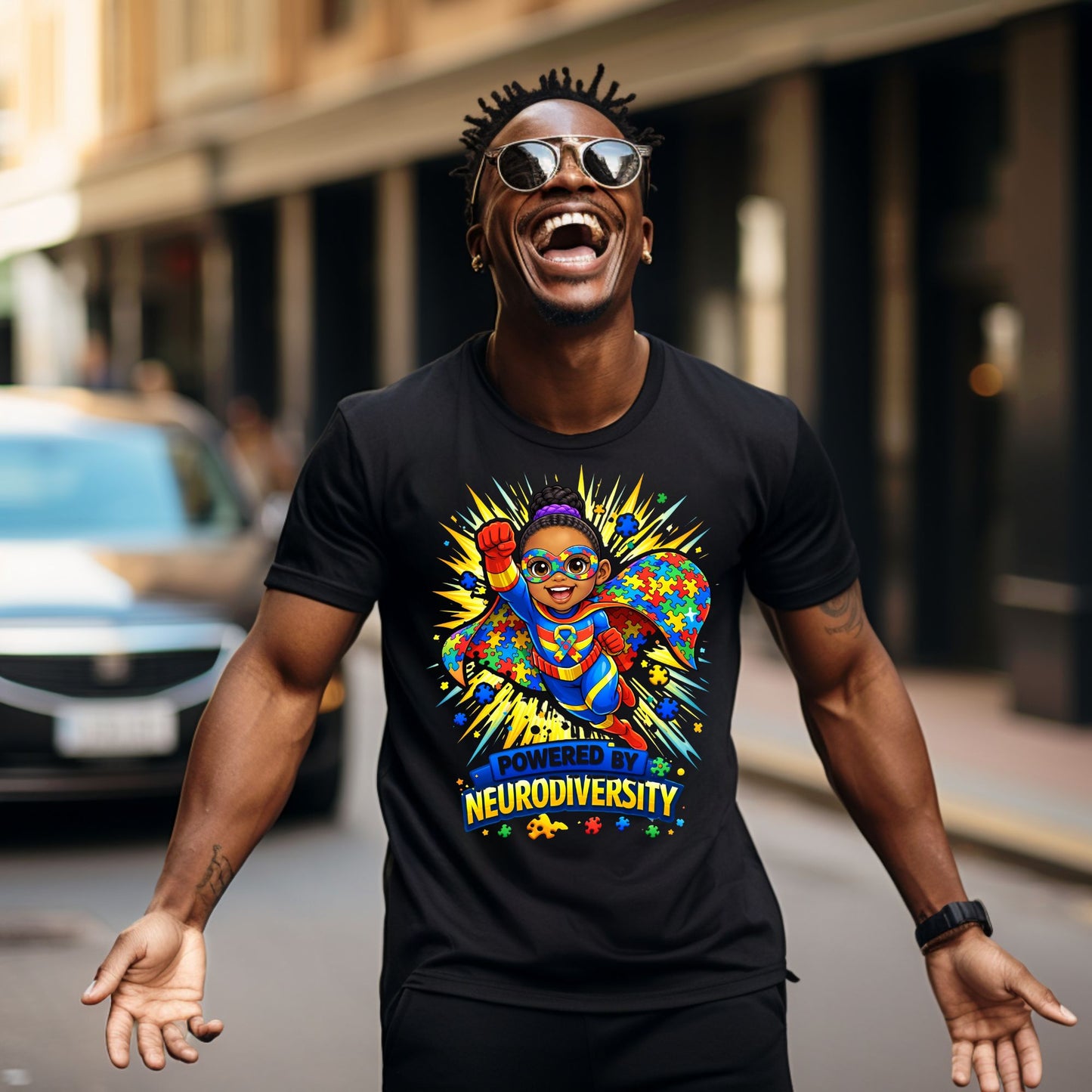 Powered By Neurodiversity Adult T-Shirt