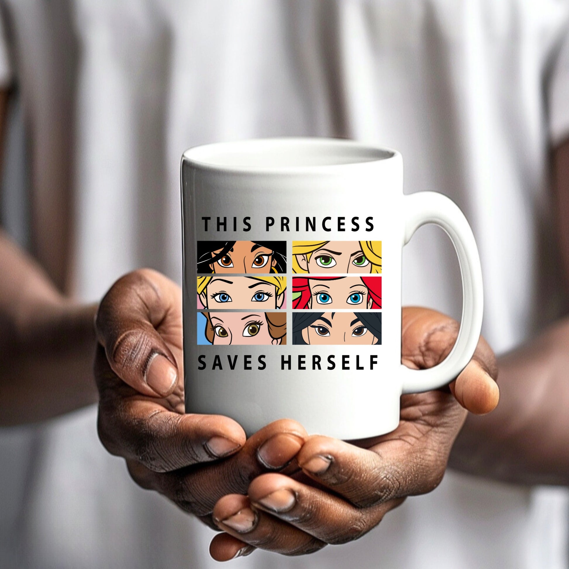 This Princess Saves Herself Mug – Empowering Coffee Cup for Women Branded Kreations Kraft Boutique