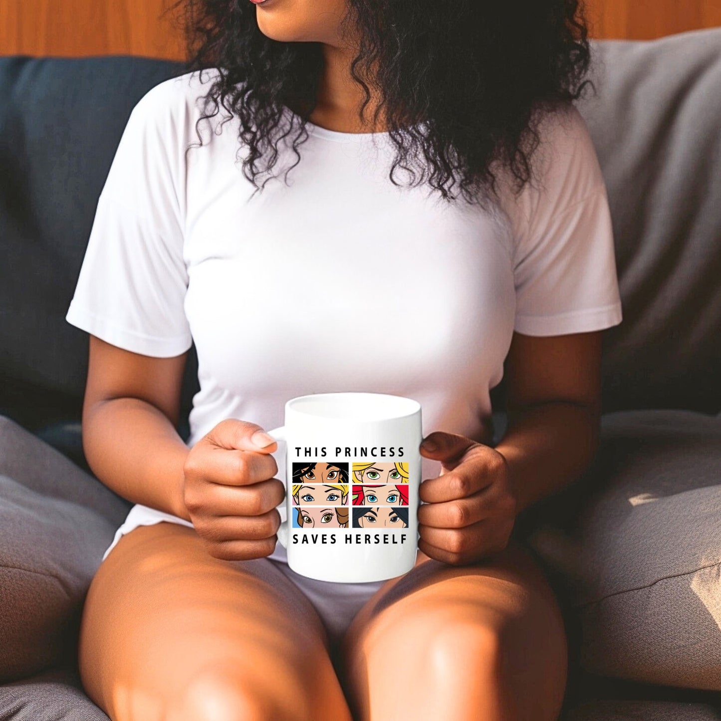 This Princess Saves Herself Mug – Empowering Coffee Cup for Women Branded Kreations Kraft Boutique