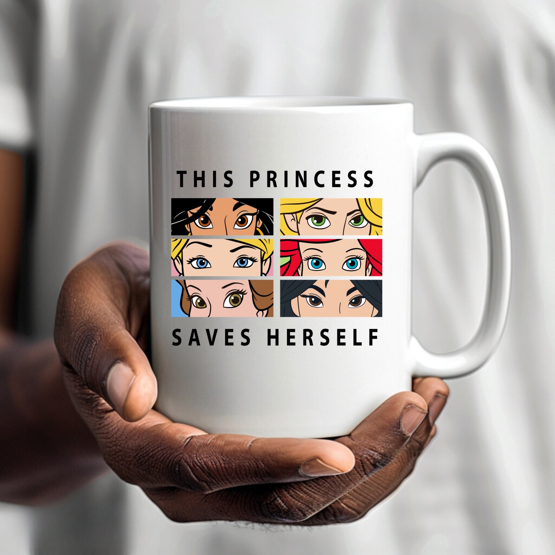 This Princess Saves Herself Mug – Empowering Coffee Cup for Women Branded Kreations Kraft Boutique