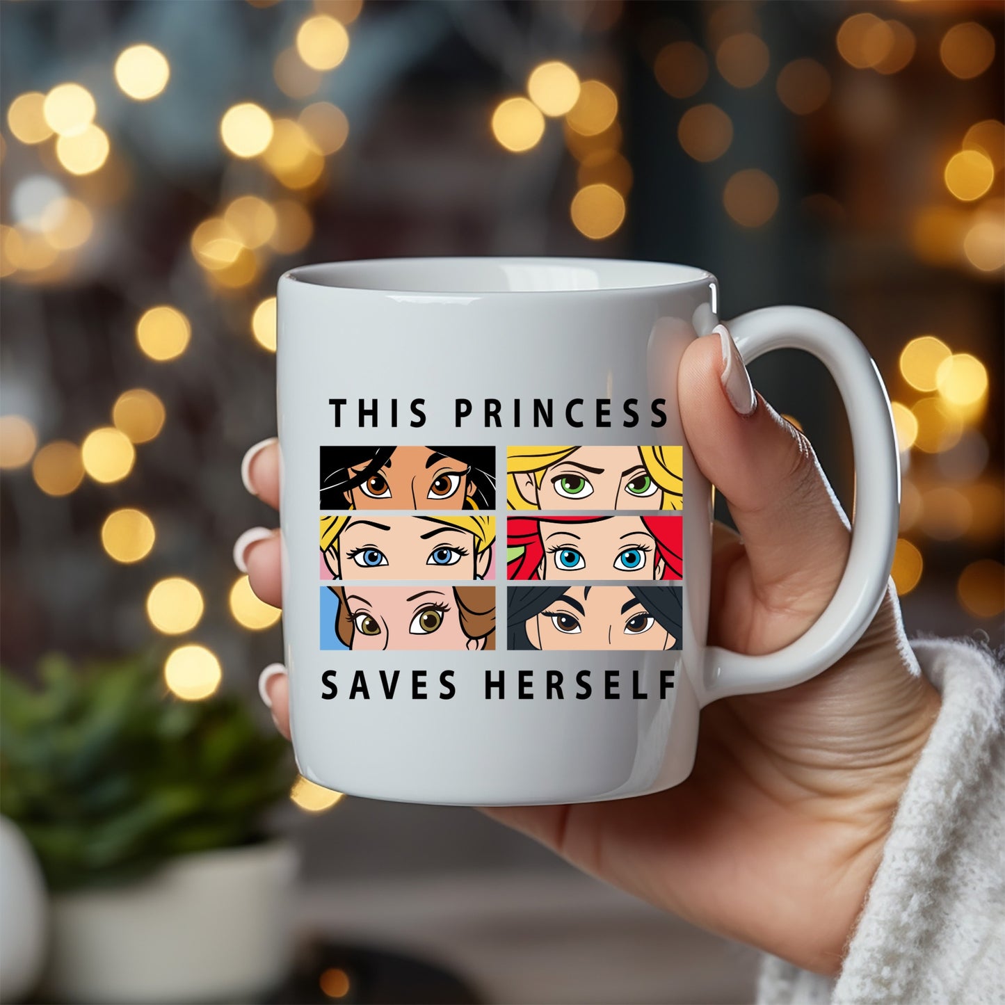 This Princess Saves Herself Mug – Empowering Coffee Cup for Women Branded Kreations Kraft Boutique