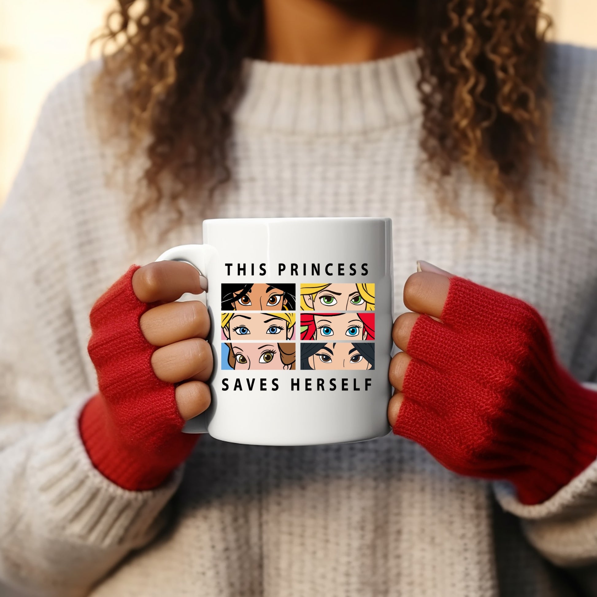 This Princess Saves Herself Mug – Empowering Coffee Cup for Women Branded Kreations Kraft Boutique