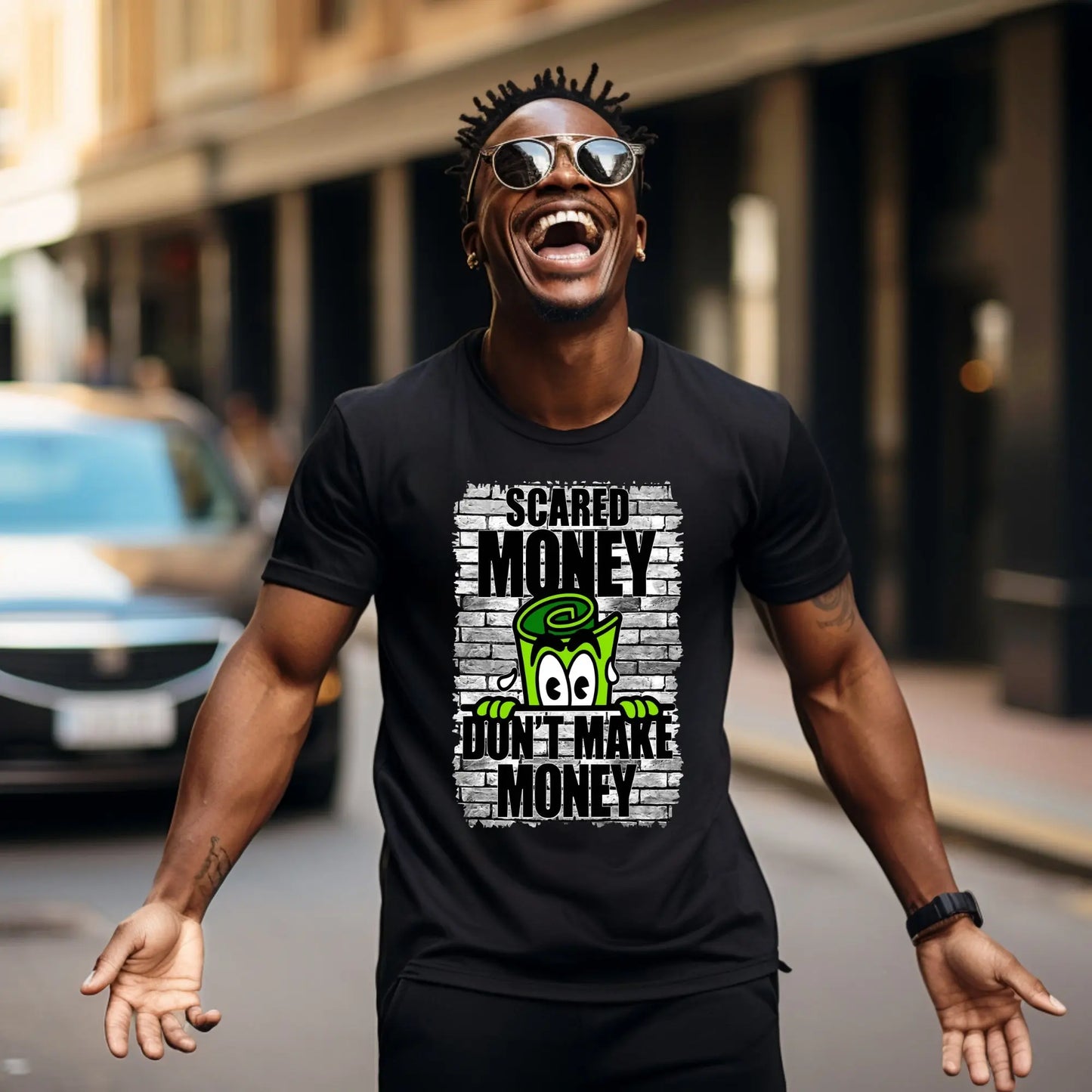 Scared Money Don’t Make Money T-Shirt – Hustler’s Motivational Tee Branded Kreations Kraft Boutique