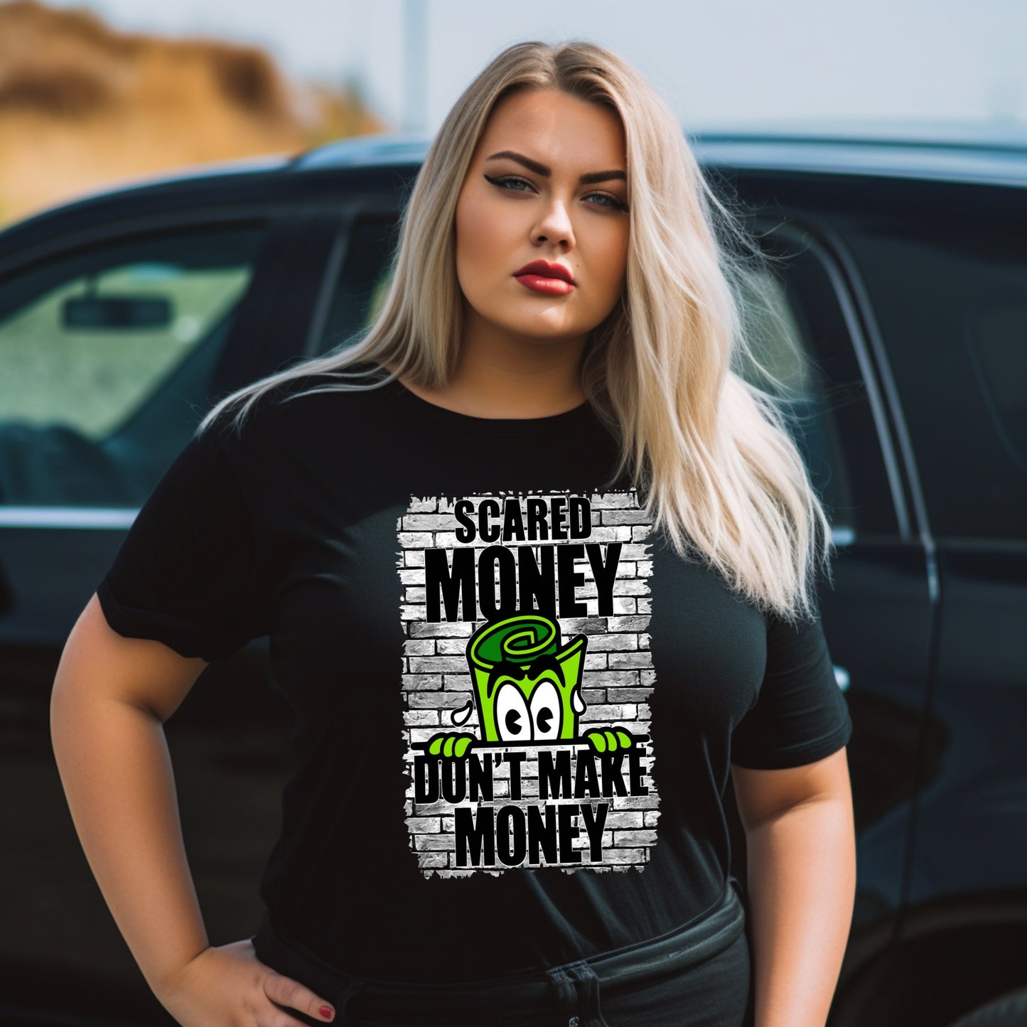 Scared Money Don’t Make Money T-Shirt – Hustler’s Motivational Tee Branded Kreations Kraft Boutique