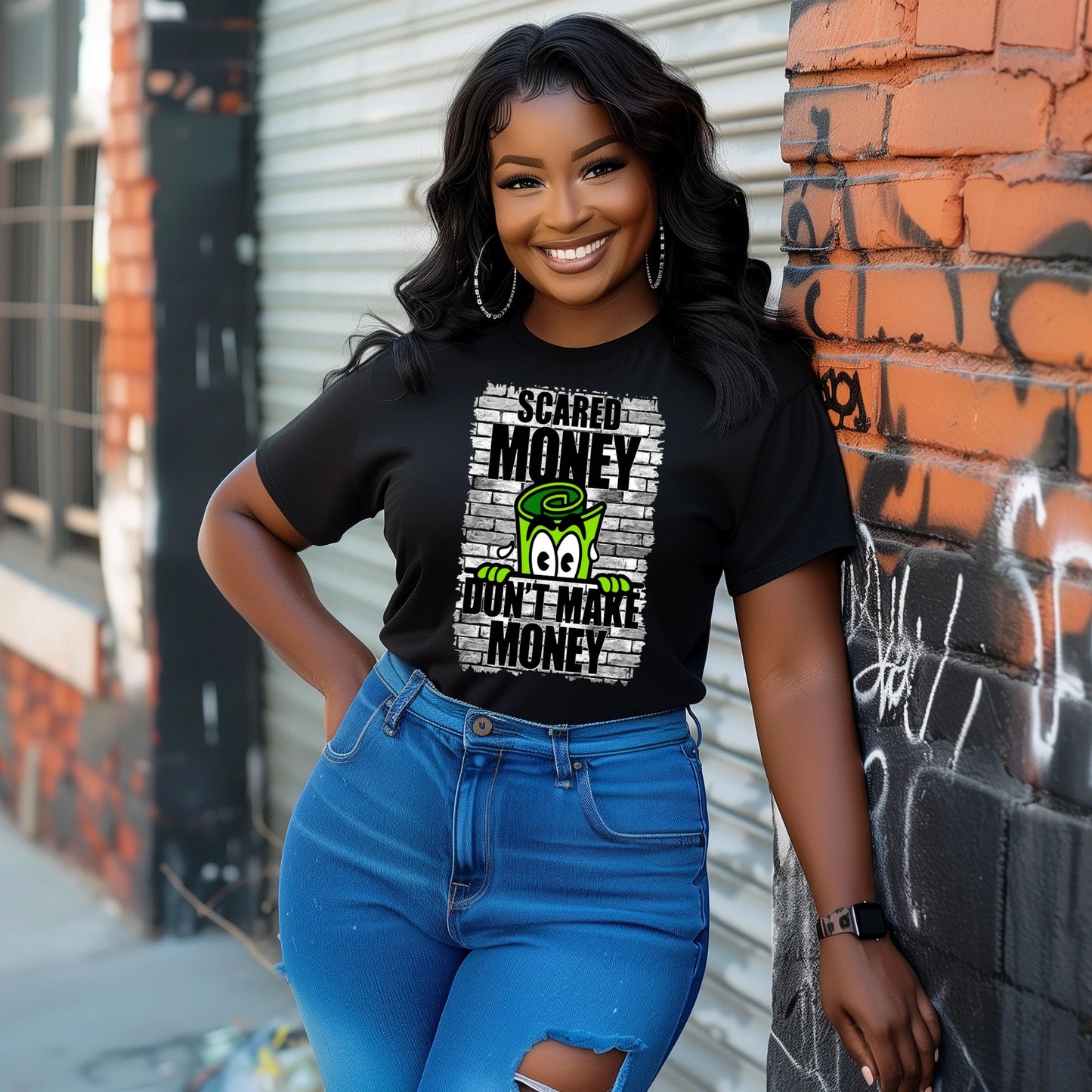 Scared Money Don’t Make Money T-Shirt – Hustler’s Motivational Tee Branded Kreations Kraft Boutique