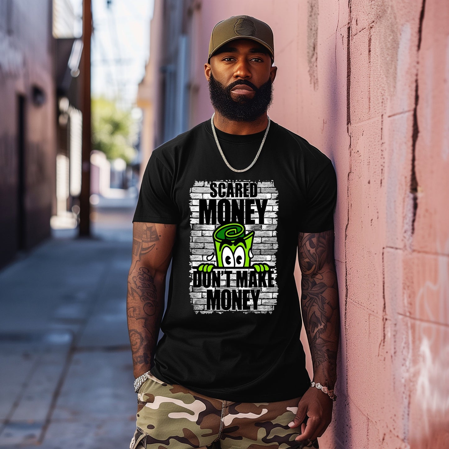 Scared Money Don’t Make Money T-Shirt – Hustler’s Motivational Tee Branded Kreations Kraft Boutique