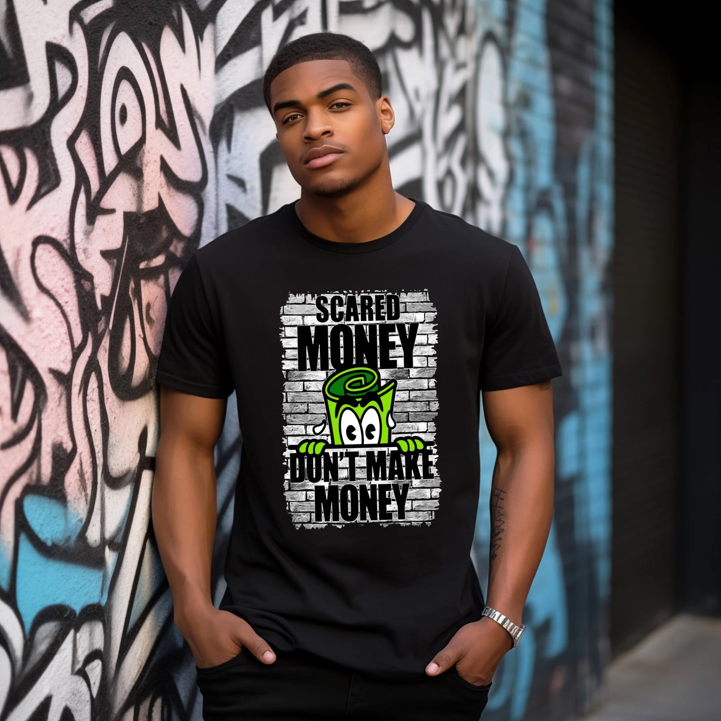 Scared Money Don’t Make Money T-Shirt – Hustler’s Motivational Tee Branded Kreations Kraft Boutique