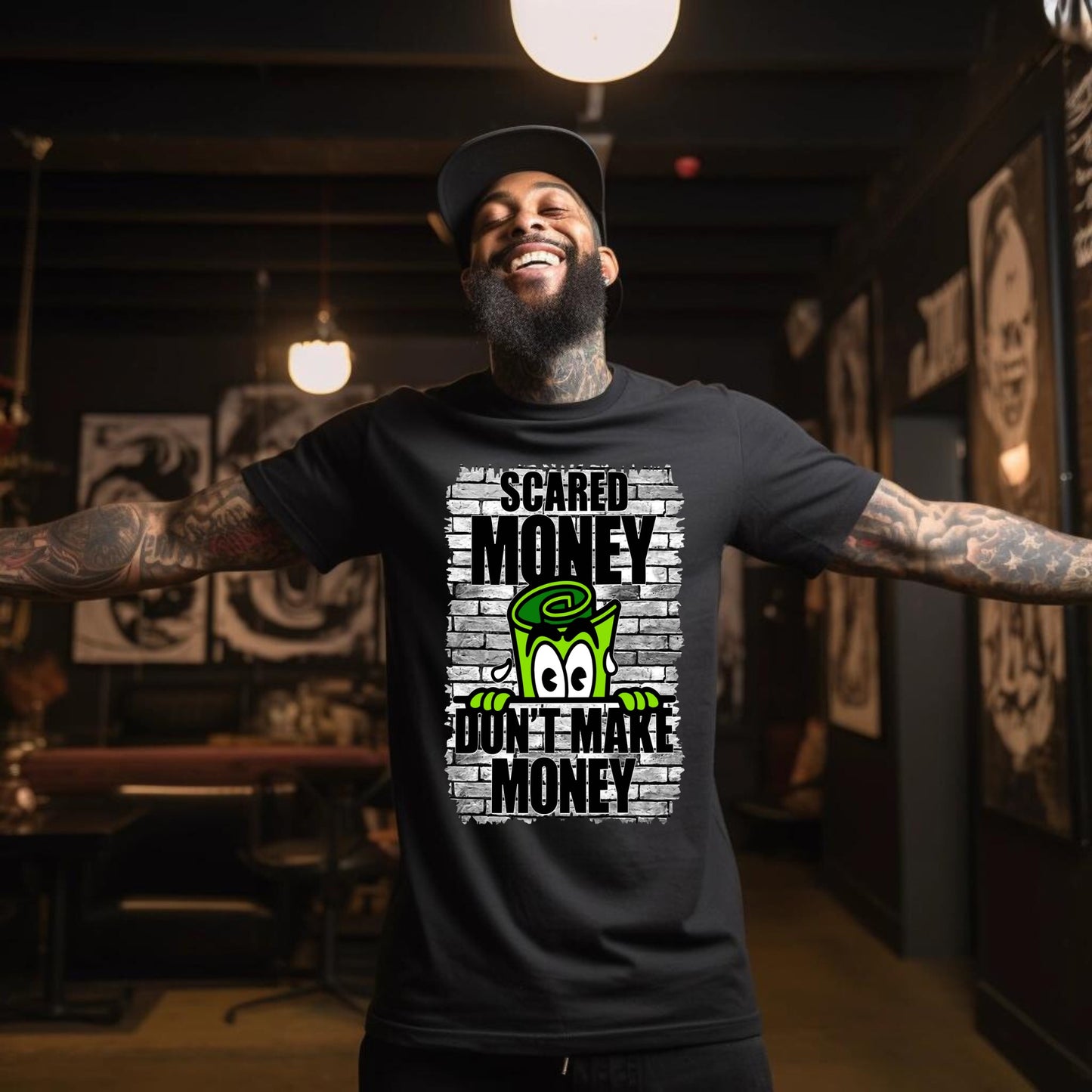 Scared Money Don’t Make Money T-Shirt – Hustler’s Motivational Tee Branded Kreations Kraft Boutique