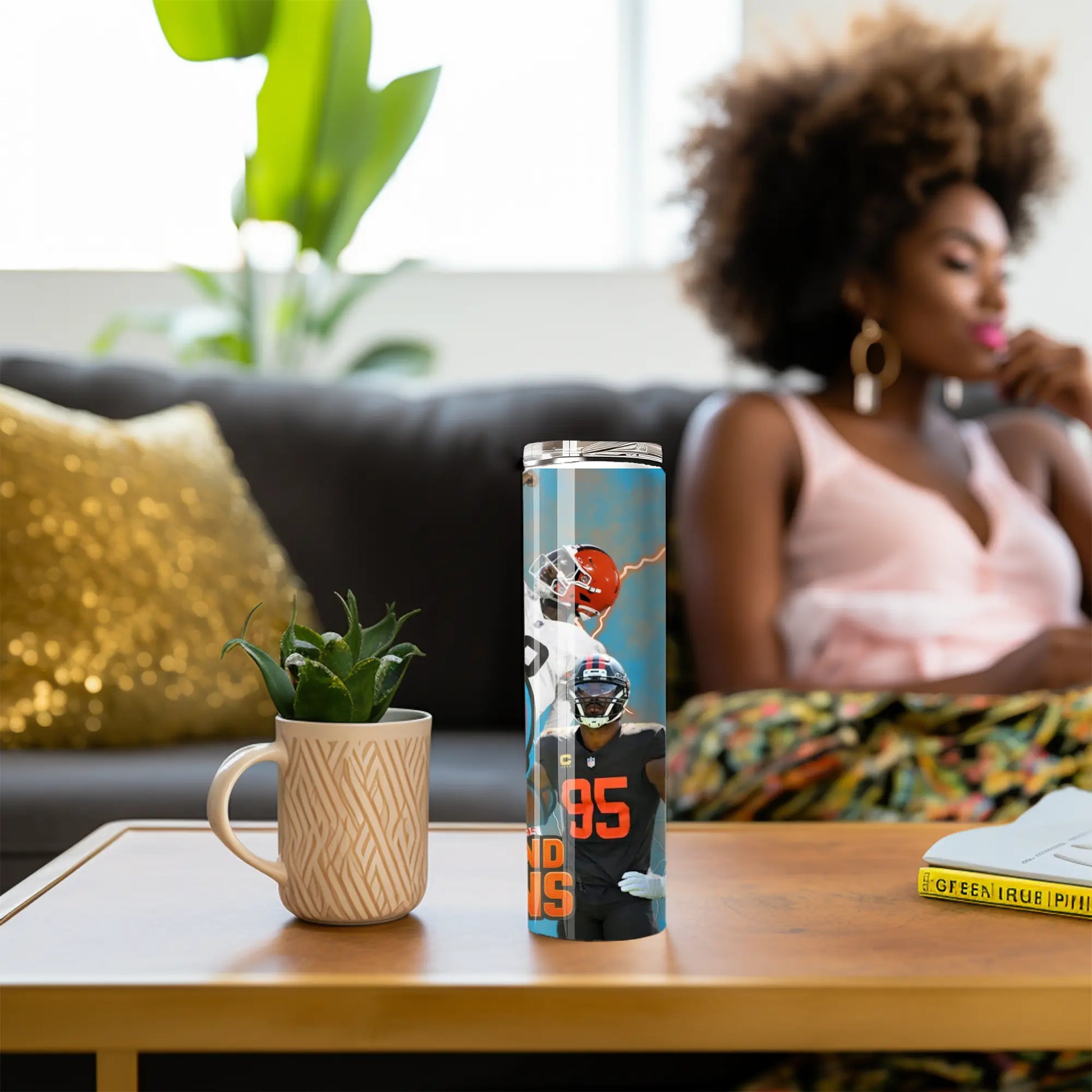 Shedeur Sanders & Myles Garrett 20oz Stainless Steel Tumbler – Football Fan Travel Cup with Straw | Game Day Sports Drinkware Product vendor