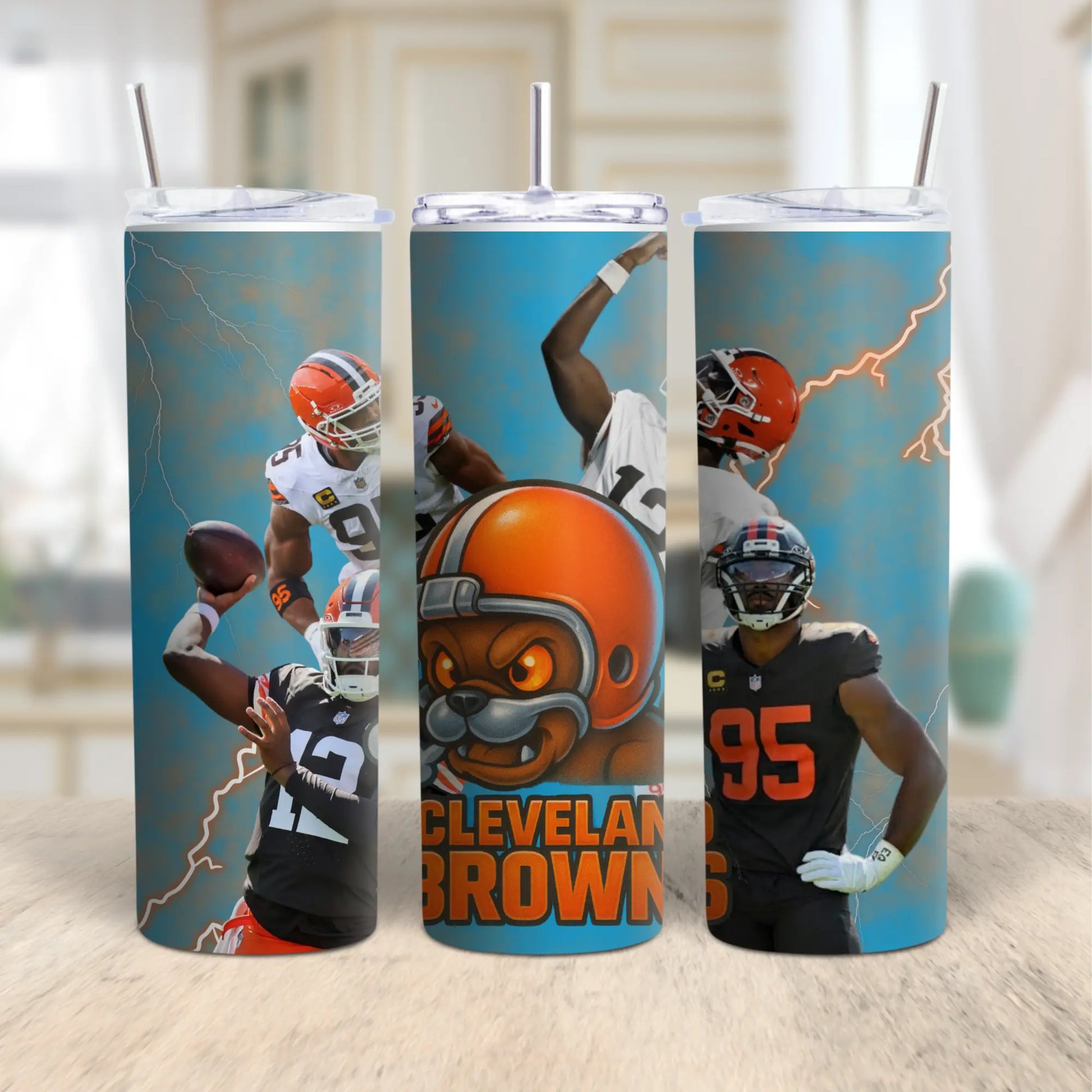 Shedeur Sanders & Myles Garrett 20oz Stainless Steel Tumbler – Football Fan Travel Cup with Straw | Game Day Sports Drinkware Product vendor