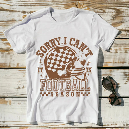 Sorry I Can’t It’s Football Season T-Shirt – Game Day Graphic Tee for Men & Women – Fall Sports Fan Shirt Product vendor