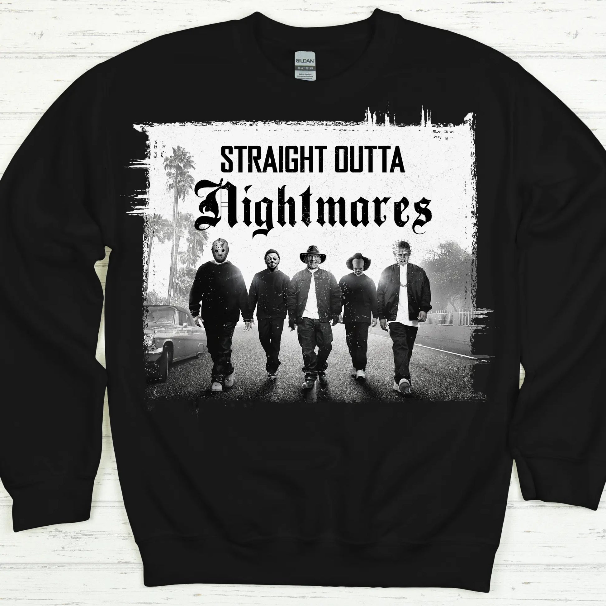 Straight Outta Nightmares Sweatshirt | Slasher Villains Parody Crewneck (S–4XL) Product vendor