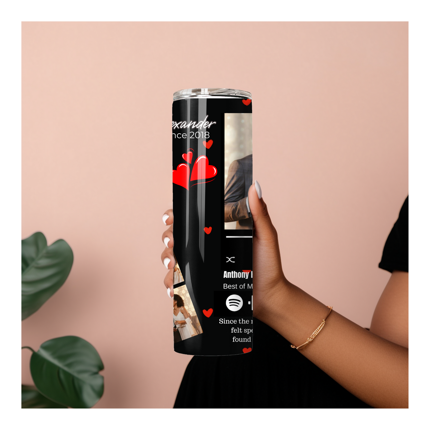 Personalized Photo & Song Tumbler – A Custom Gift for Couples