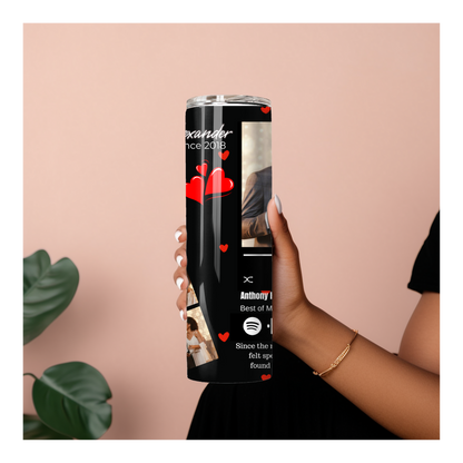 Personalized Photo & Song Tumbler – A Custom Gift for Couples