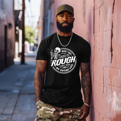 “When I Said I Liked It Rough” Funny Skeleton T-Shirt Branded Kreations Kraft Boutique