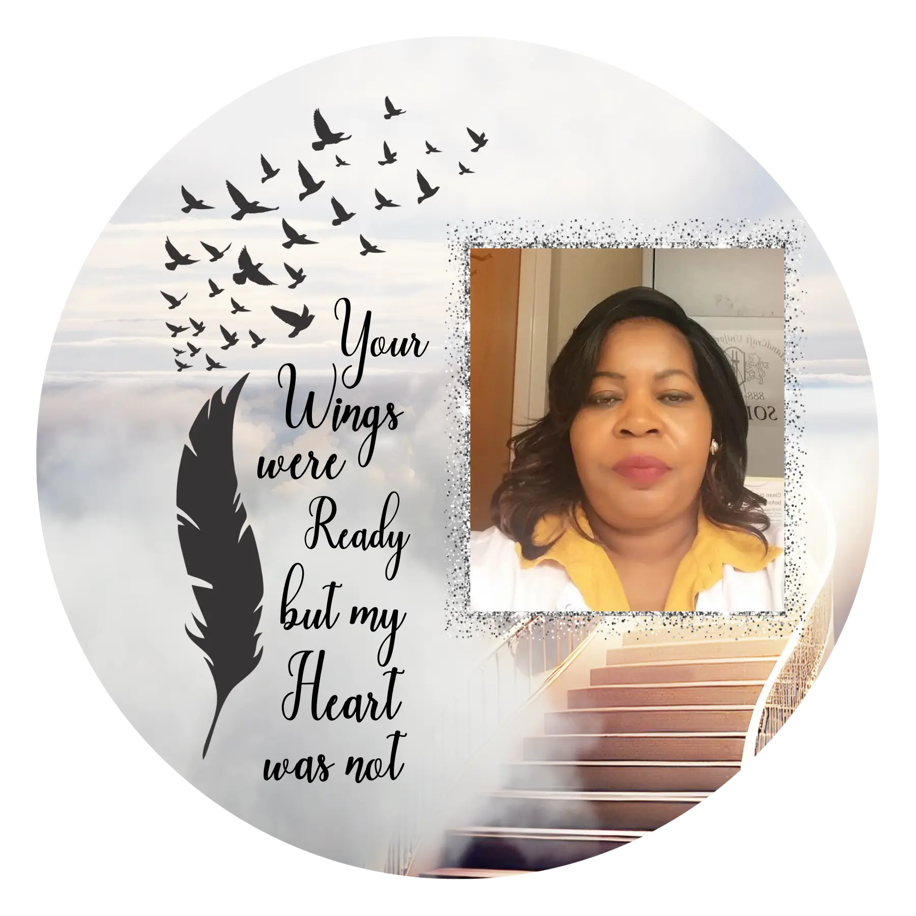 Your Wings Were Ready But My Heart Was Not Ornament – Personalized Memorial Photo Ornament, Loss of Loved One Christmas Keepsake, Sympathy Gift Product vendor