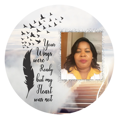 Your Wings Were Ready But My Heart Was Not Ornament – Personalized Memorial Photo Ornament, Loss of Loved One Christmas Keepsake, Sympathy Gift Product vendor